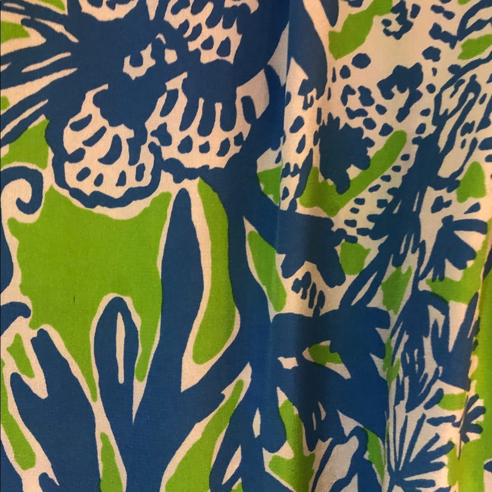 Lilly Pulitzer Vibrant Blue and Green Blouse - Picture 4 of 6